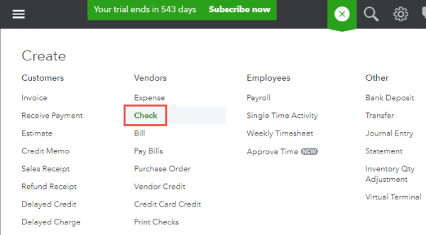 print checks in QuickBooks