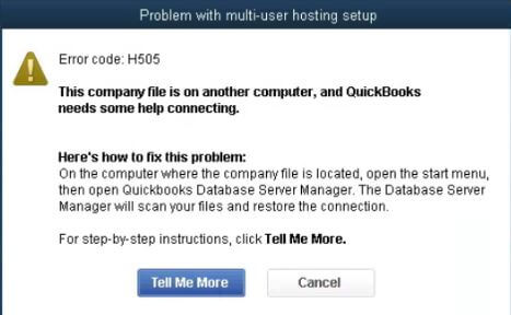 QuickBooks Error H505