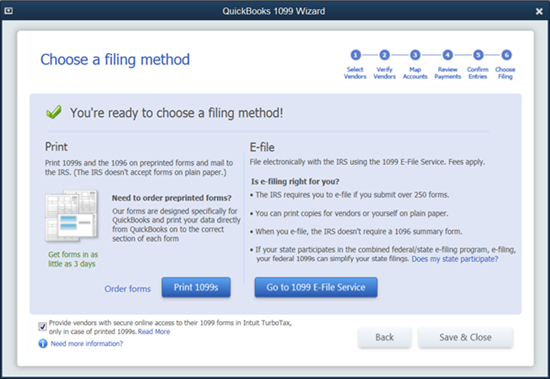 choose a filing method