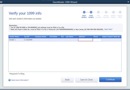 verify 1099 wizard
