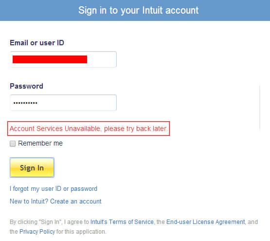 Intuit-QuickBooks Online Login Problem