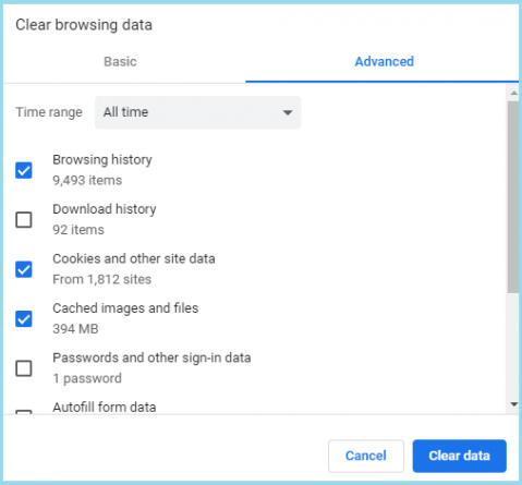 Clear Browsing History