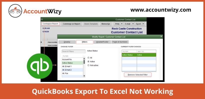 export to microsoft excel not working