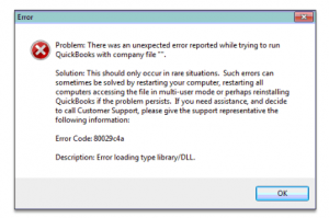 Quickbooks error 80029c4a