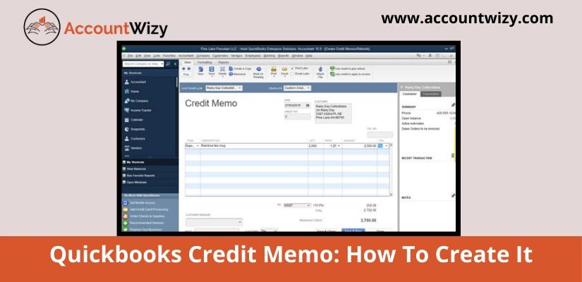 Quickbooks Credit Memo: How To Create It