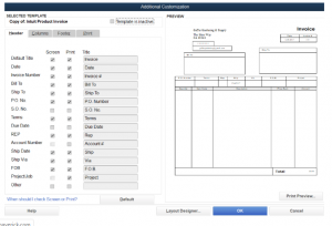 Quickbooks invoice tamplates