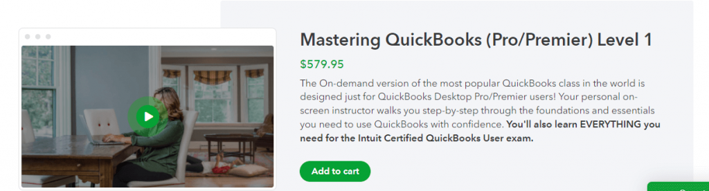 QuickBooks Certification Self paced class