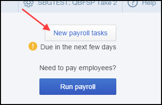 New payroll task