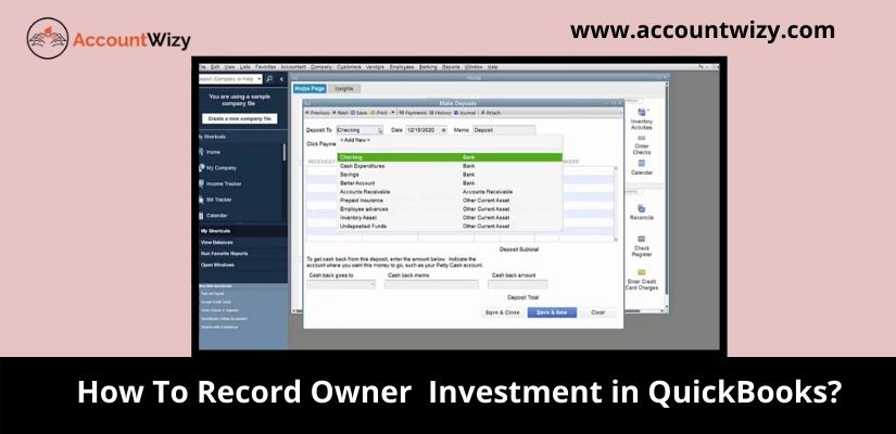 How To Record Owner Investment in QuickBooks?