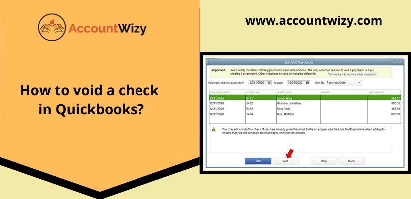 How to void a check in Quickbooks?