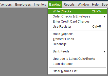 Write Checks in QuickBooks Credit Card