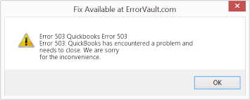 QuickBooks Error 503 message