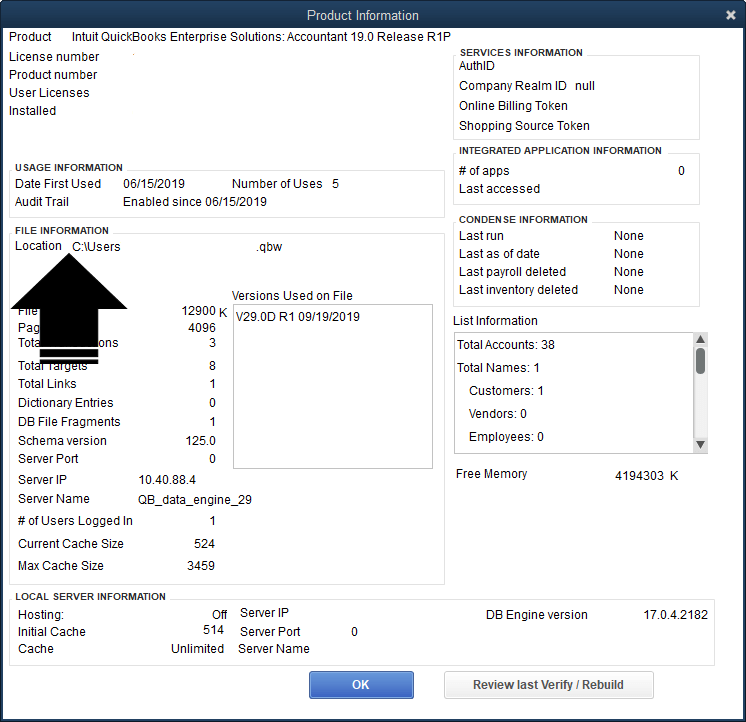 QuickBooks product information