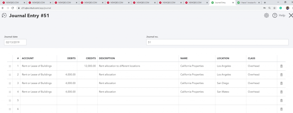 split transactions