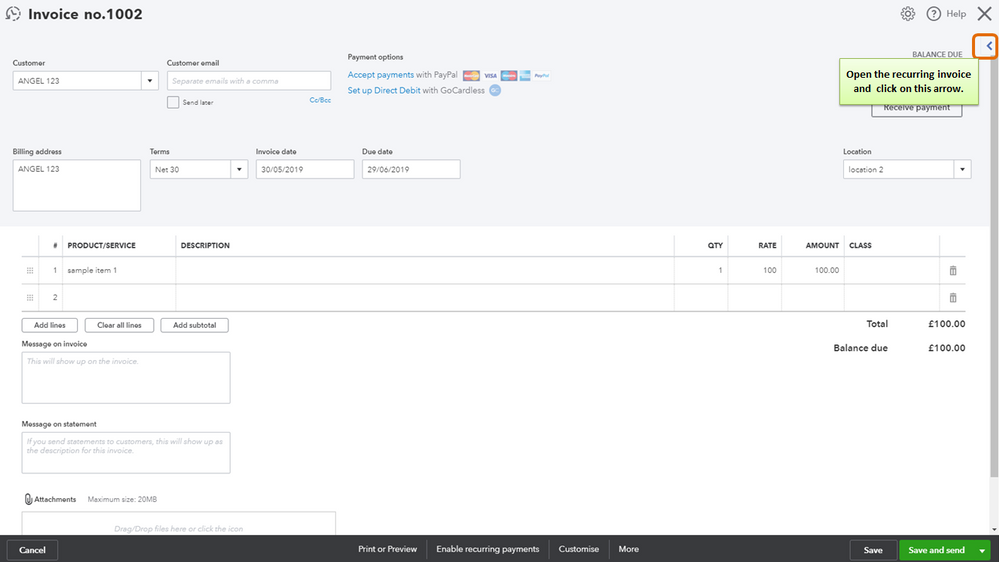 add billable expense to an invoice