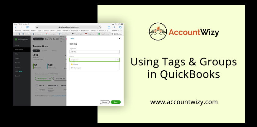 Using Tags & Groups in QuickBooks