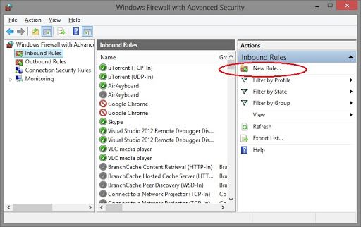 Configuration the Firewall SettingConfiguration the Firewall Setting