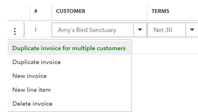  Duplicate Invoice for Multiple Customers
